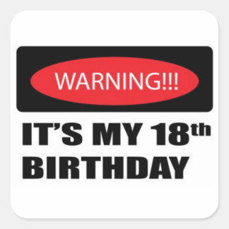 18e verjaardag Stickers