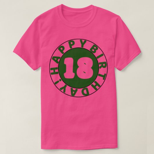 18e verjaardag t-shirt (Design voorkant)