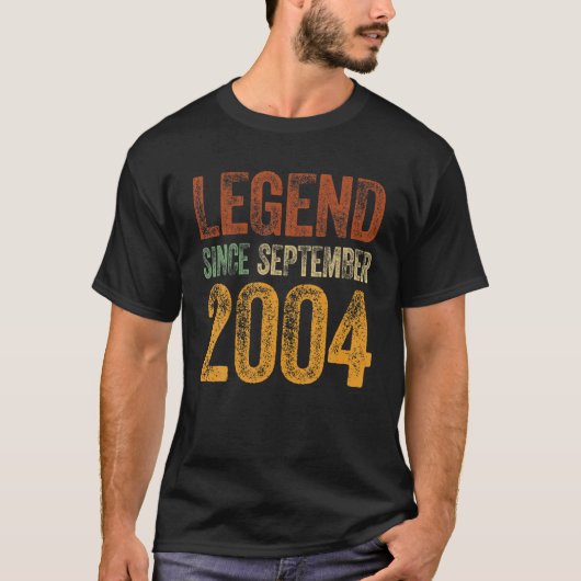 18e verjaardag T-shirt september geboren 18 jaar L (Voorkant)