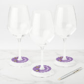 18e verjaardag taart met kaarsen chocolade ijsjes wijnglaslabel (Set)