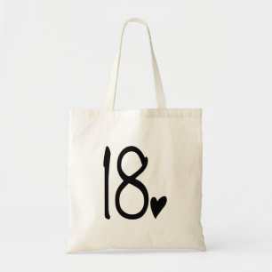 18e verjaardag tote bag