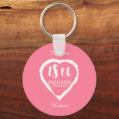 18e verjaardag traditionele porseleinen sleutelhanger (Voorkant)