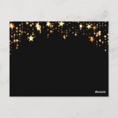 18e verjaardag tropische zwarte gouden sterren - u briefkaart (Achterkant)