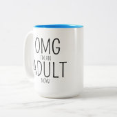 18e verjaardag tweekleurige koffiemok (Voorkant links)