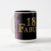18e verjaardag tweekleurige koffiemok (Voorkant links)