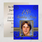 18e verjaardag Uitnodiging (Voorkant / Achterkant)