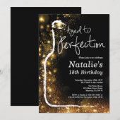 18e verjaardag uitnodiging. Leeftijd tot perfectie Kaart (Voorkant / Achterkant)