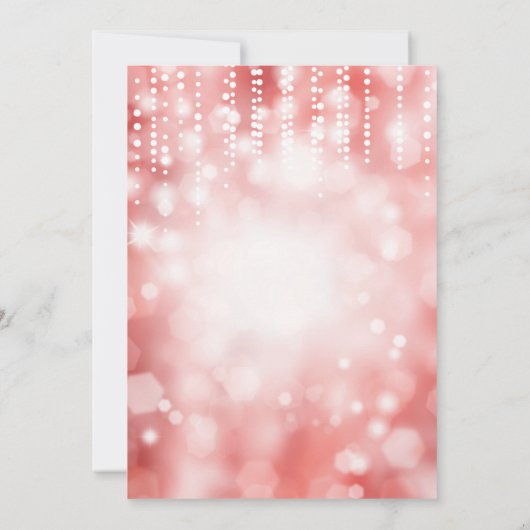 18e verjaardag uitnodiging Red Glitter (Achterkant)