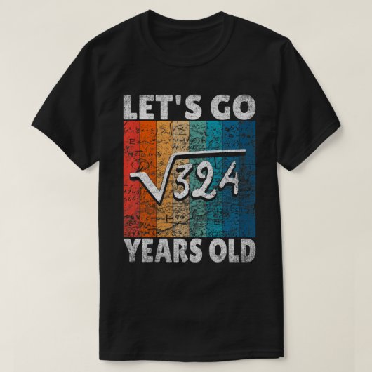 18e verjaardag van 324 = 18 jaar T- T-shirt (Design voorkant)