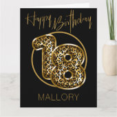 18e verjaardag van de lade van de Leopard van de D Kaart (Voorkant)