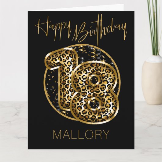 18e verjaardag van de lade van de Leopard van de D Kaart (Voorkant)