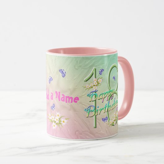 18e verjaardag van de Mok van de vlindertuin (Voorkant rechts)