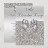 18e verjaardag van de Silver-reeks, Bow & Diamond Kaart (Voorkant / Achterkant)