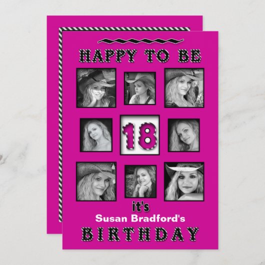 18e verjaardag van de uitnodiging van de Partij va (Voorkant / Achterkant)