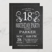 18e verjaardag van de uitnodiging van het karton F (Voorkant / Achterkant)