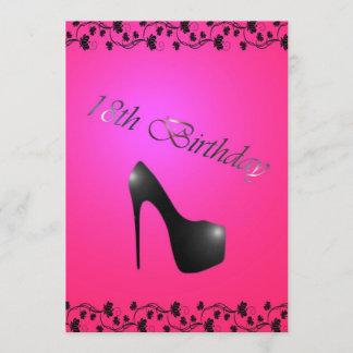 18e verjaardag van de uitnodiging voor meisjes