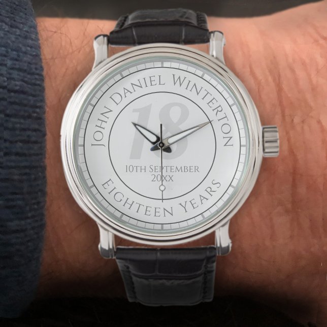 18e verjaardag van de verjaardag met Naam, Leeftij Horloge (Creator heeft geüpload)