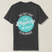 18e verjaardag van de wet een volwassene is een Hi T-shirt (Design voorkant)