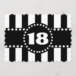 18e verjaardag van de Zwarte en Witte Stripes W18A Kaart