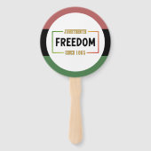 18e verjaardag van de Zwarte Vrijheid Handwaaier (Achterkant)