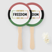 18e verjaardag van de Zwarte Vrijheid Handwaaier (Voorkant en achterkant)