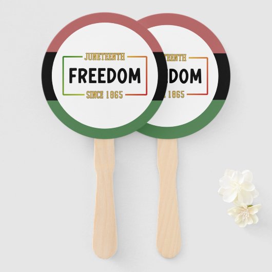 18e verjaardag van de Zwarte Vrijheid Handwaaier (Voorkant en achterkant)