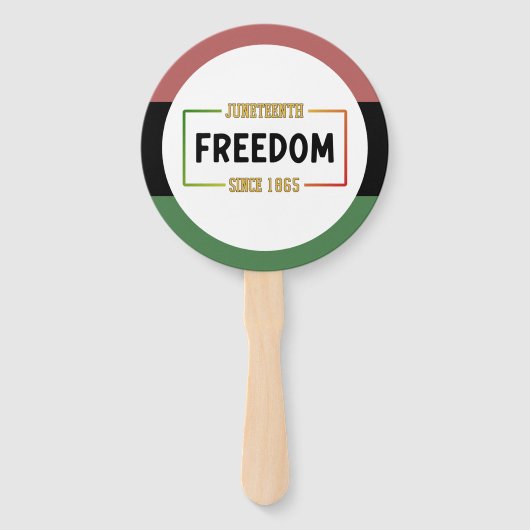 18e verjaardag van de Zwarte Vrijheid Handwaaier (Voorkant)