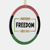 18e verjaardag van de Zwarte Vrijheid Keramisch Ornament (Rechts)