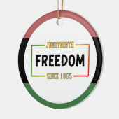 18e verjaardag van de Zwarte Vrijheid Keramisch Ornament (Links)