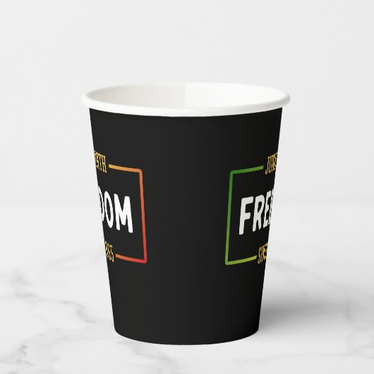 18e verjaardag van de Zwarte Vrijheid Papieren Bekers (Links)