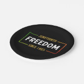 18e verjaardag van de Zwarte Vrijheid Papieren Bordje (Gekanteld)