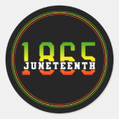 18e verjaardag van de Zwarte Vrijheid Ronde Sticker (Voorkant)