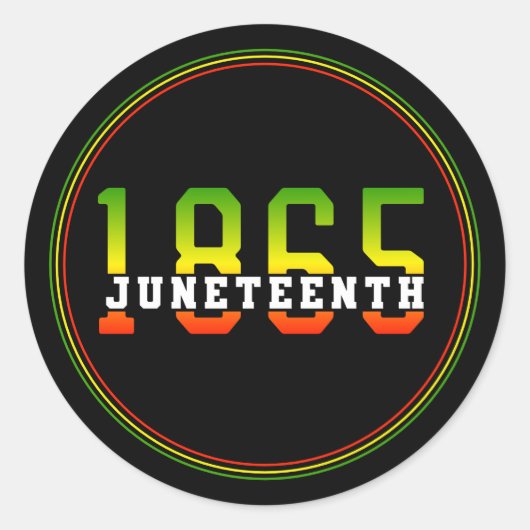 18e verjaardag van de Zwarte Vrijheid Ronde Sticker (Voorkant)