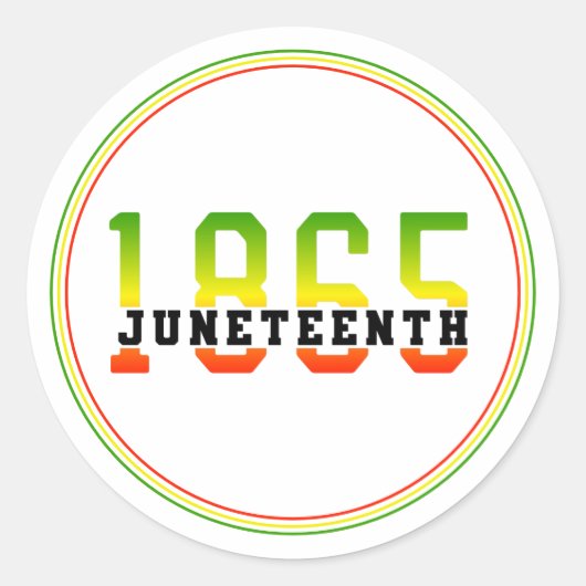 18e verjaardag van de Zwarte Vrijheid Ronde Sticker (Voorkant)