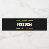 18e verjaardag van de Zwarte Vrijheid Waterfles Etiket (Enkel label)