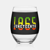 18e verjaardag van de Zwarte Vrijheid Wijnglas Zonder Voet (Voorkant)