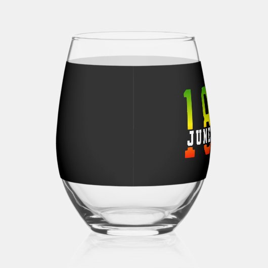 18e verjaardag van de Zwarte Vrijheid Wijnglas Zonder Voet (Rechts)