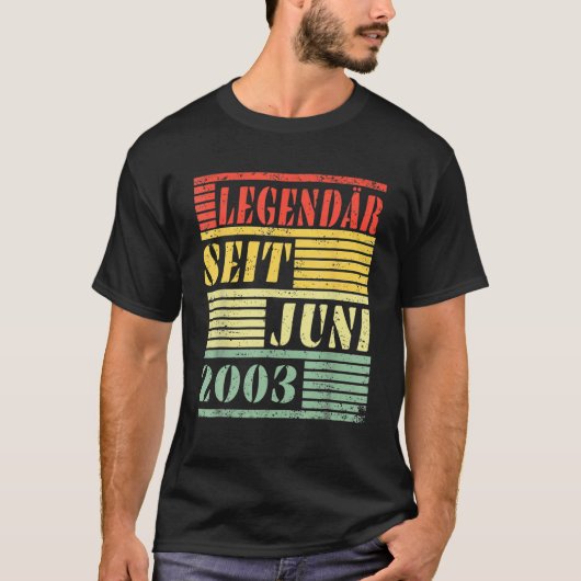 18e verjaardag van Gift Legendary juni 2003 T-shirt (Voorkant)
