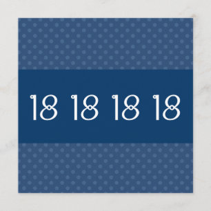 18e verjaardag van het blauw-pokkenpatroon W1631 Kaart