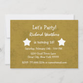 18e verjaardag van het moderne goud en zwart 2B7 Kaart (Achterkant)