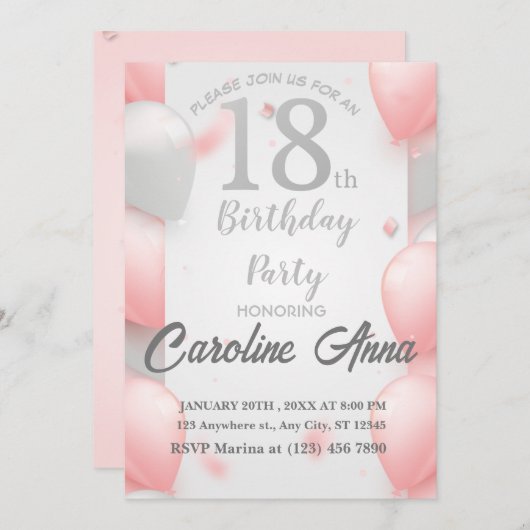 18e verjaardag van het Verdrag van Aarde - uitnodi Kaart (Voorkant / Achterkant)