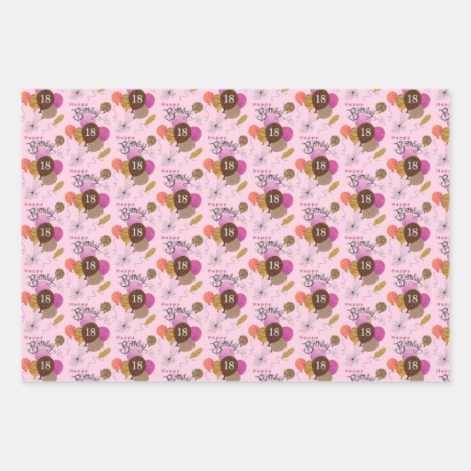 18e verjaardag van Leopard Tiger Animal Print ball Inpakpapier Vel (Voorkant 2)