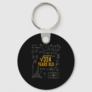 18e Verjaardag Vierkantswortel Van 324 Love Wiskun Sleutelhanger