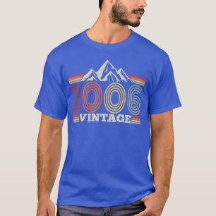 18e verjaardag vintage bergen wandelen meisje t-shirt