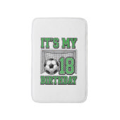 18e Verjaardag Voetbal Vintage Badmat (Voorkant Verticaal)