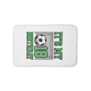 18e Verjaardag Voetbal Vintage Badmat