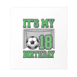 18e Verjaardag Voetbal Vintage Notitieblok