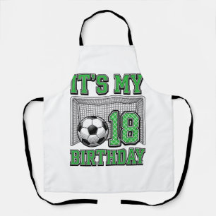 18e Verjaardag Voetbal Vintage Schort