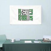 18e Verjaardag Voetbal Vintage Spandoek (Beurs)
