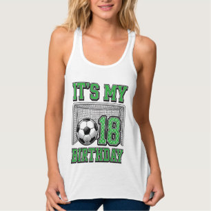 18e Verjaardag Voetbal Vintage Tanktop